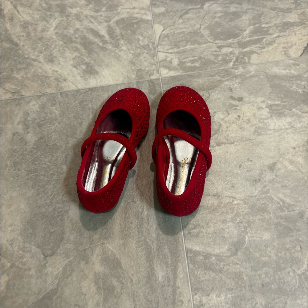 Red Sparkly Mary Jane Shoes